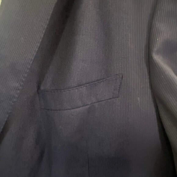 VITALE BARBERIS Men Blazer Size XL Wool Super 110 CANONICO STITCHED Blue Classic - Picture 5 of 16